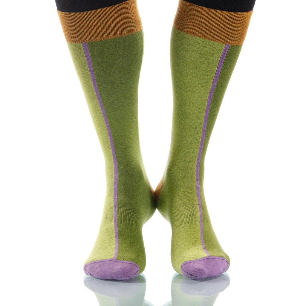 Lime Chiaroscuro Socks; Men's or Women's Supima Cotton Green XOAB