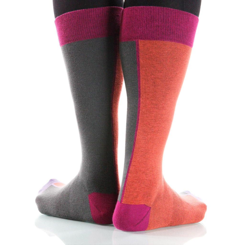 Paprika Chiaroscuro Socks; Men's or Women's Supima Cotton Orange XOAB
