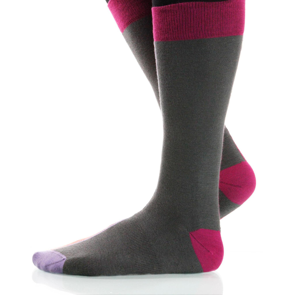 Paprika Chiaroscuro Socks; Men's or Women's Supima Cotton Orange XOAB