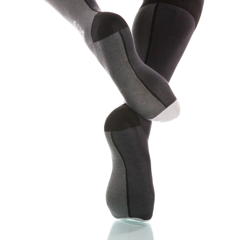 Slate Chiaroscuro Socks; Men's or Women's Supima Cotton - Gray - XOAB