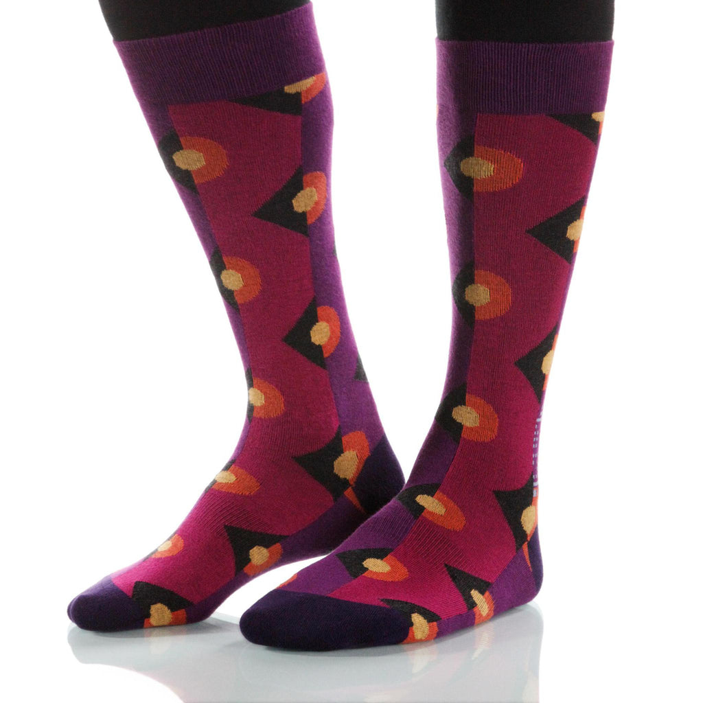 Violet Deco Socks; Men's or Women's Supima Cotton - Violet - XOAB