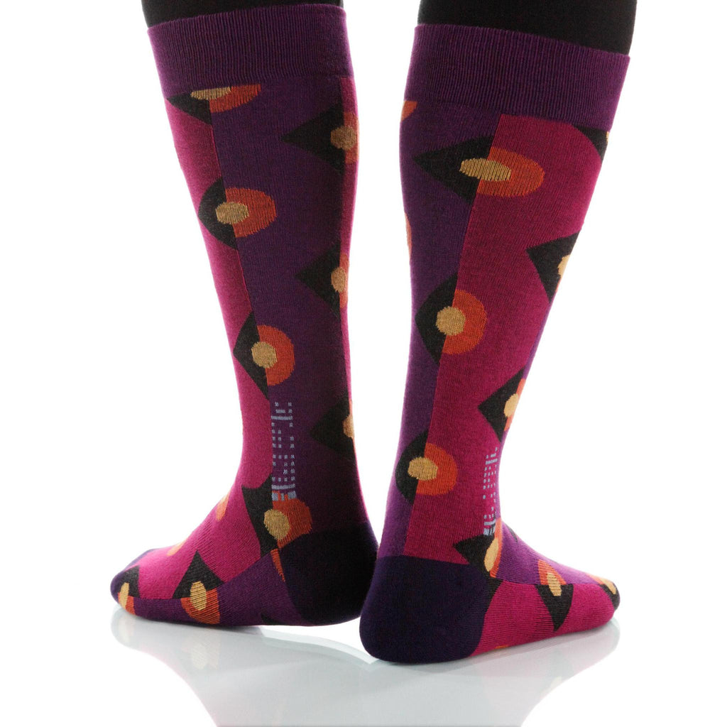 Violet Deco Socks; Men's or Women's Supima Cotton - Violet - XOAB