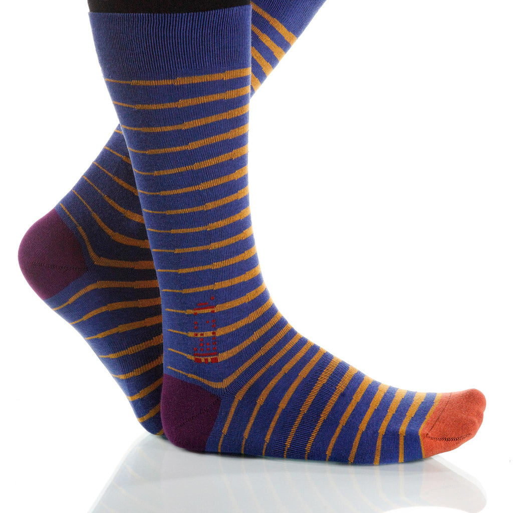 Plum Zebra Socks; Men's or Women's Supima Cotton - Violet - XOAB