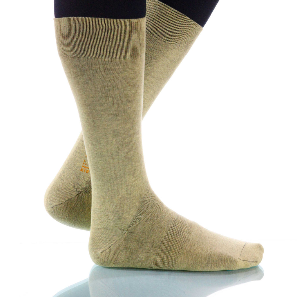 Naples Solid Socks; Men's or Women's Supima Cotton - Yellow - XOAB