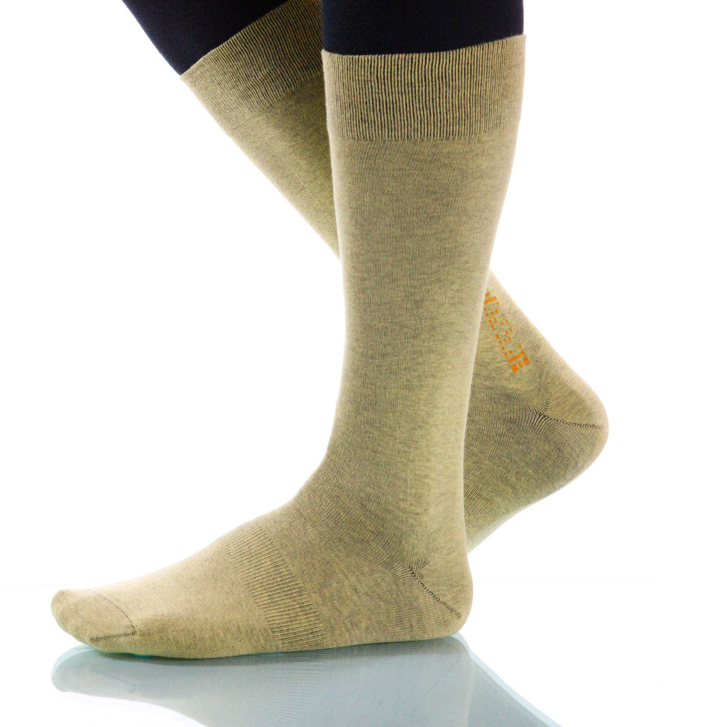 Naples Solid Socks; Men's or Women's Supima Cotton - Yellow - XOAB