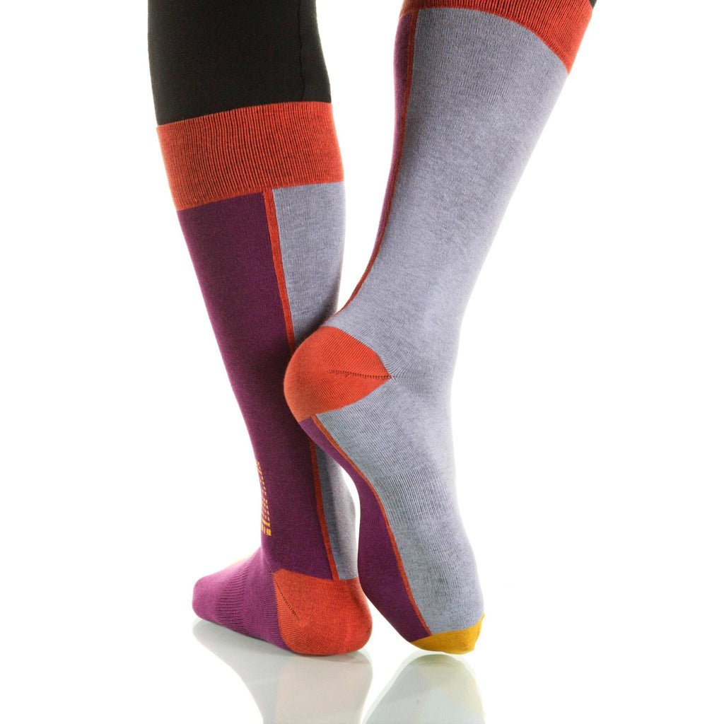 Lavender Chiaroscuro Socks; Men's or Women's Supima Cotton Violet XOAB