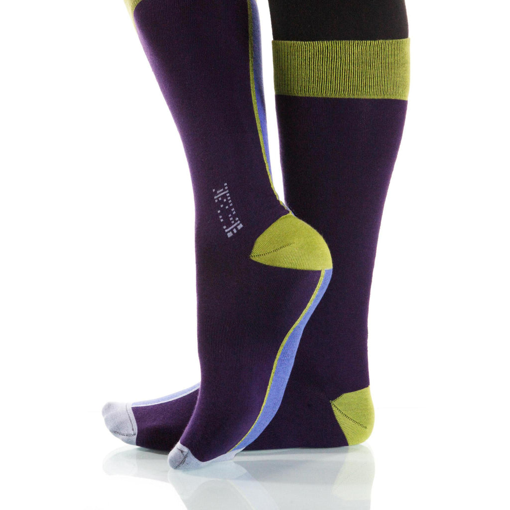 Midnight Chiaroscuro Socks; Men's or Women's Supima Cotton Blue XOAB