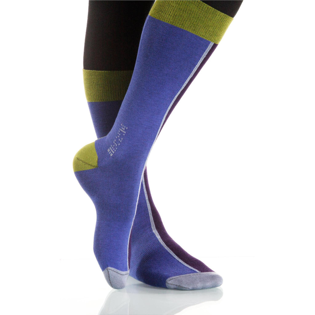Midnight Chiaroscuro Socks; Men's or Women's Supima Cotton Blue XOAB