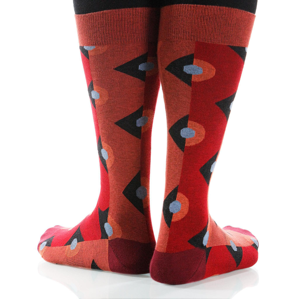 Red Deco Socks; Men's or Women's Supima Cotton - Red - XOAB