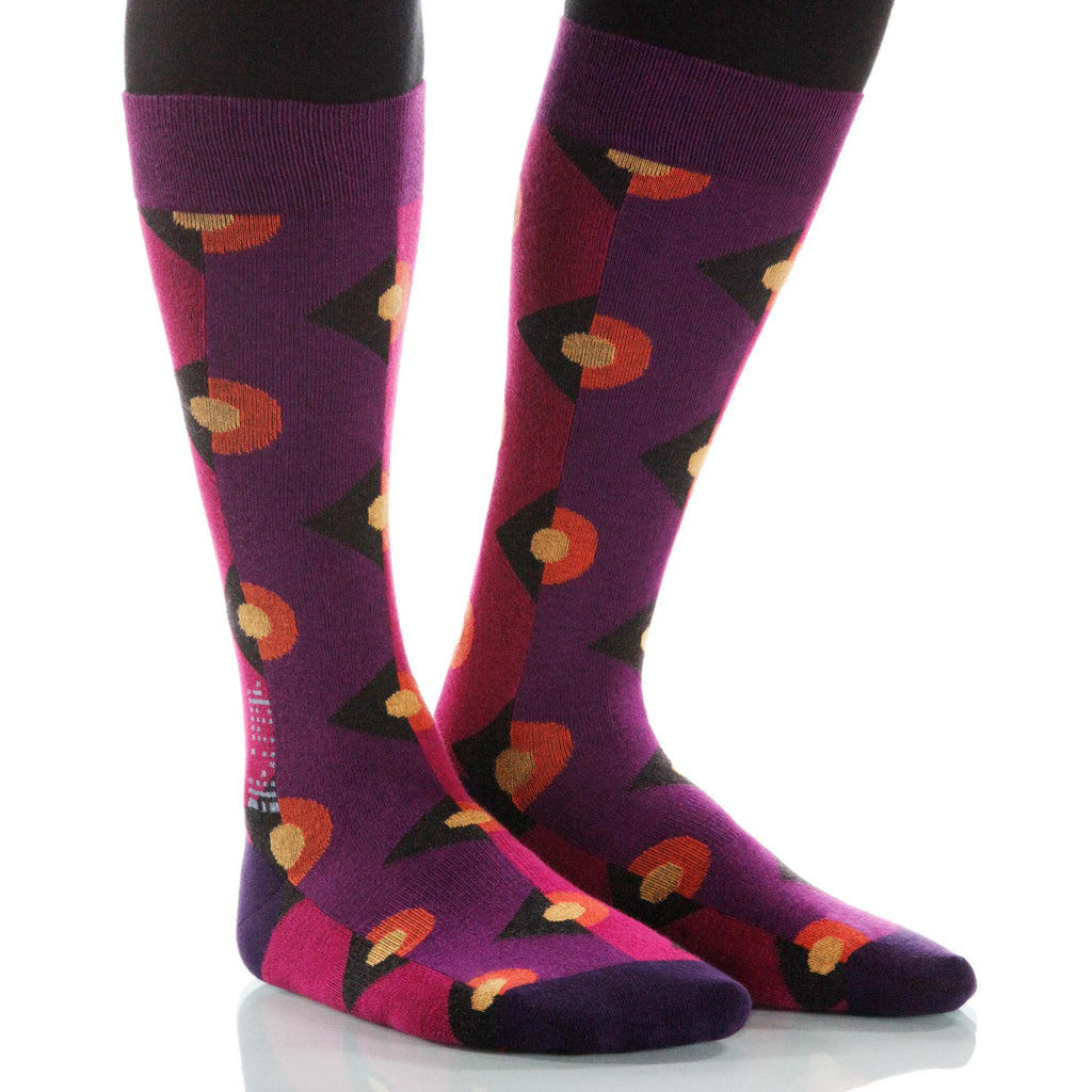 Violet Deco Socks; Men's or Women's Supima Cotton - Violet - XOAB