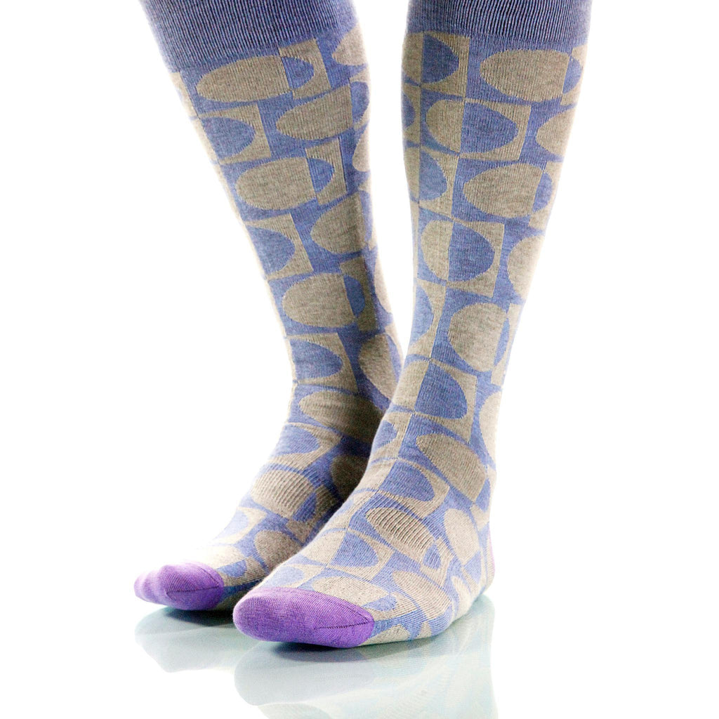 Silver Eclipse Socks; Men's or Women's Supima Cotton Blue/Gray XOAB