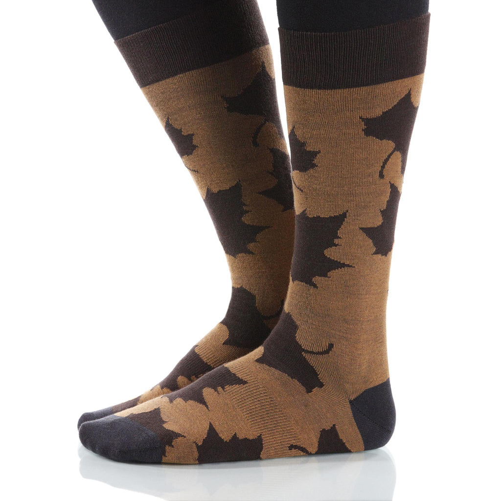 Hazelnut Maple Socks; Men's or Women's Supima Cotton Tan/Brown XOAB