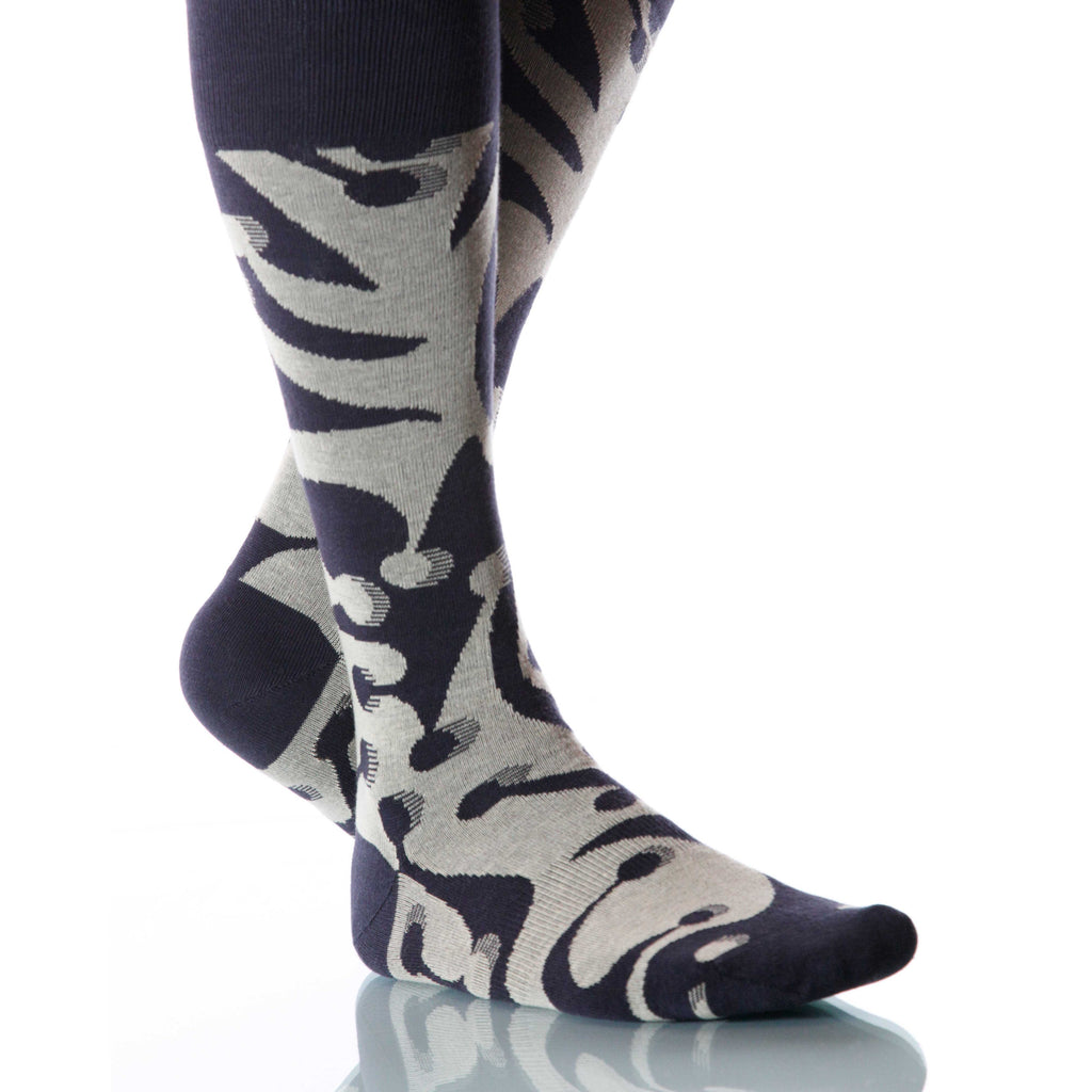Tuxedo Jesterville Socks; Men's or Women's Supima Cotton Gray XOAB