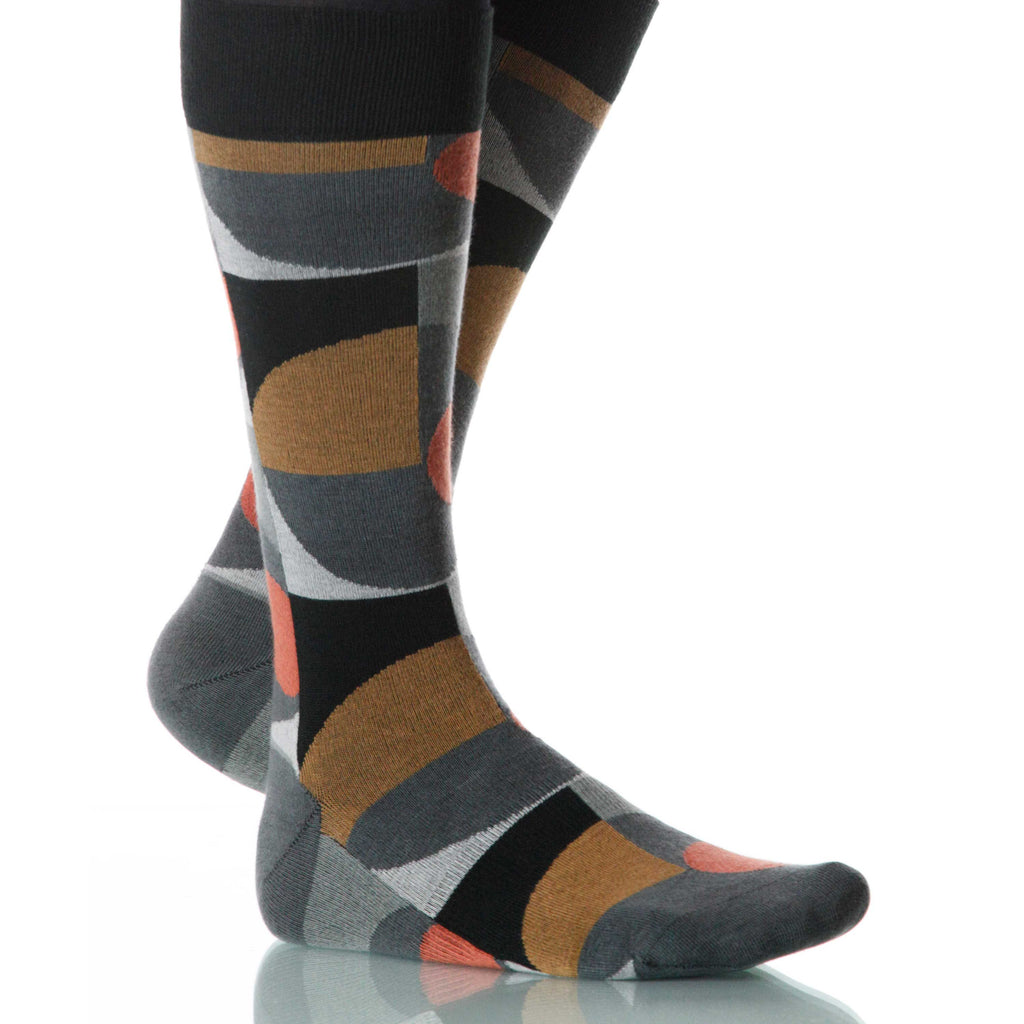 Dry Martini Socks; Men's or Women's Merino Wool - Brown/Gray - XOAB