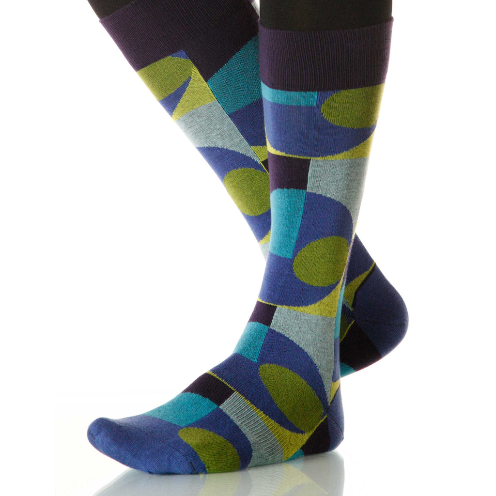 Wet Martini Socks; Men's or Women's Merino Wool - Blue - XOAB
