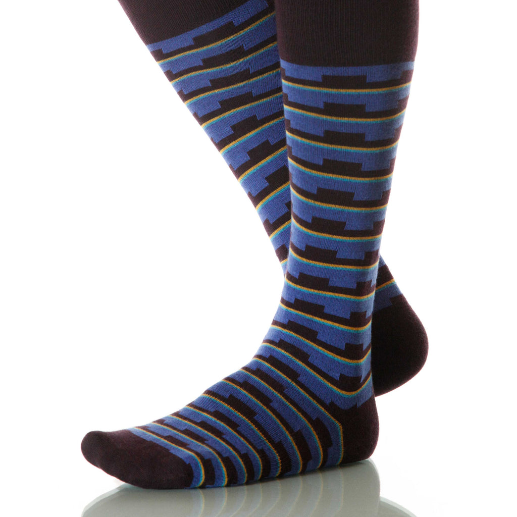 Sky Mesa Socks; Men's or Women's Supima Cotton - Blue - XOAB