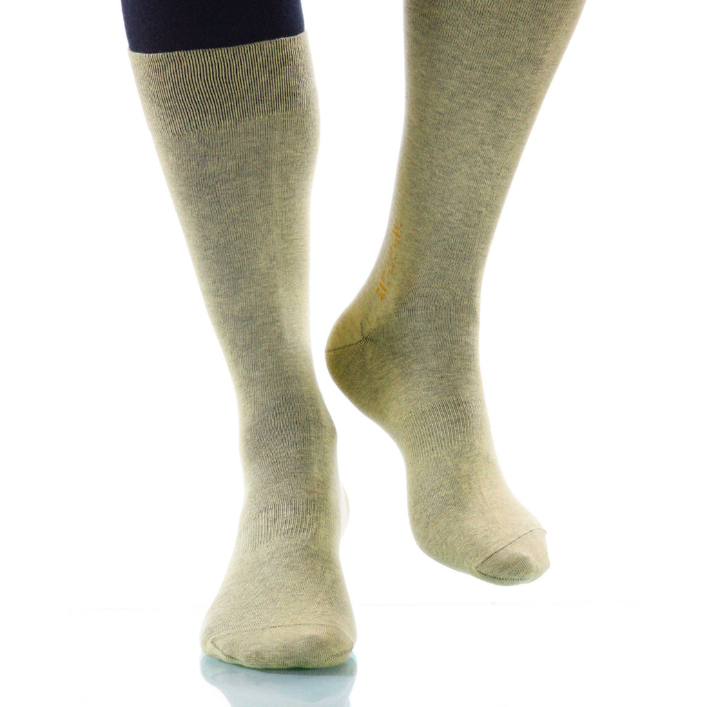 Naples Solid Socks; Men's or Women's Supima Cotton - Yellow - XOAB