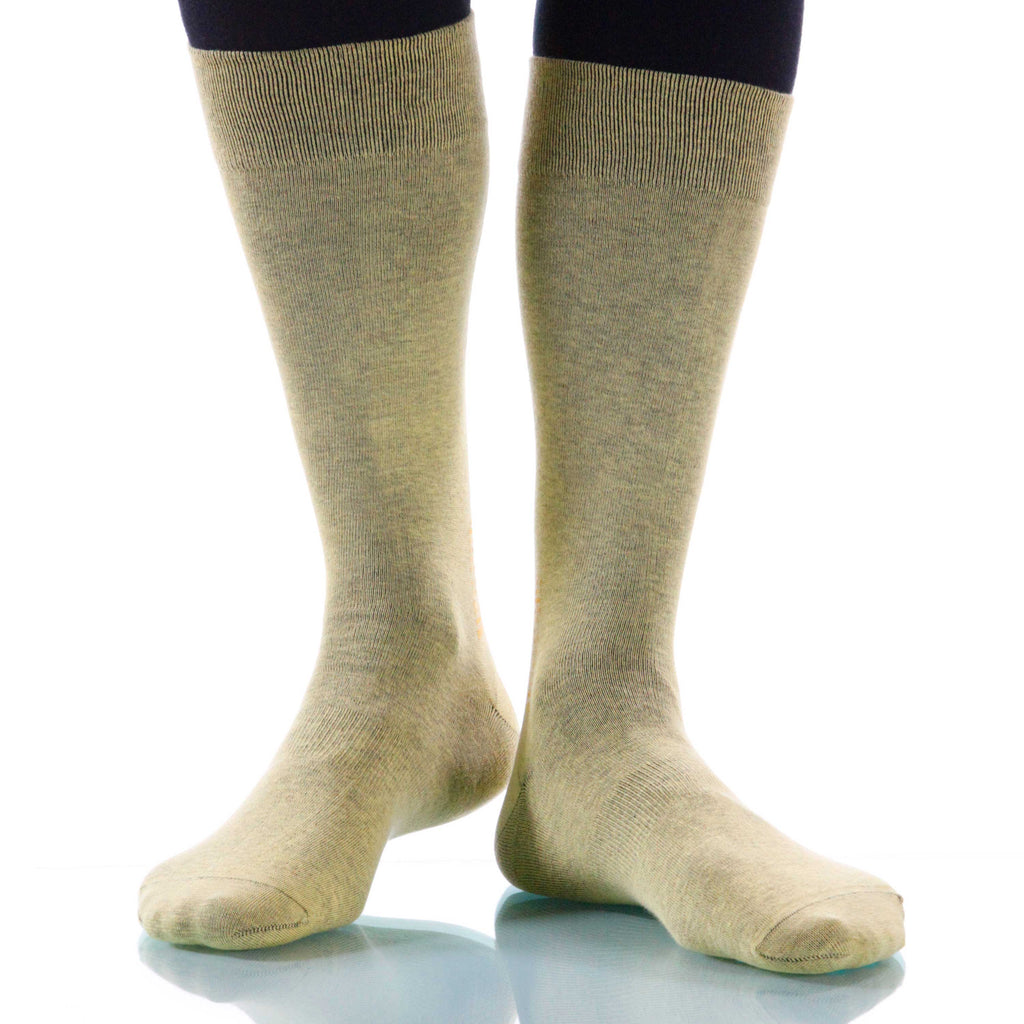 Naples Solid Socks; Men's or Women's Supima Cotton - Yellow - XOAB
