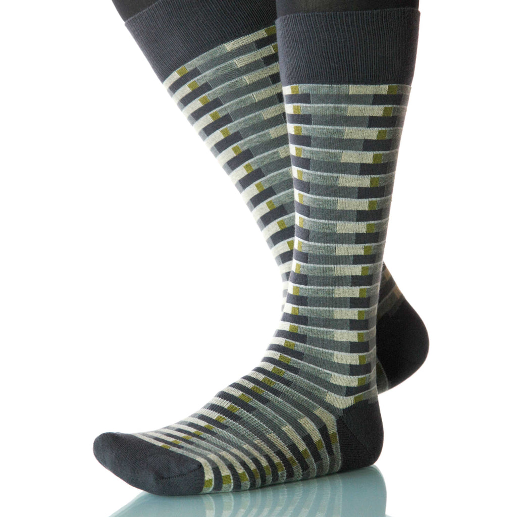 Mist Singapore Socks; Men's or Women's Merino Wool - Gray - XOAB